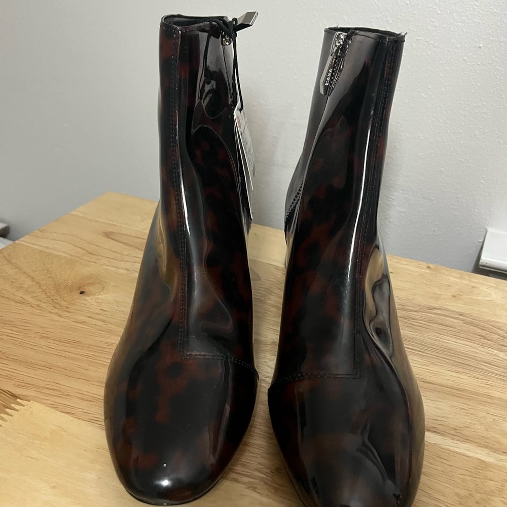 Zara Tortoiseshell Ankle Booties - Picture 5 of 6